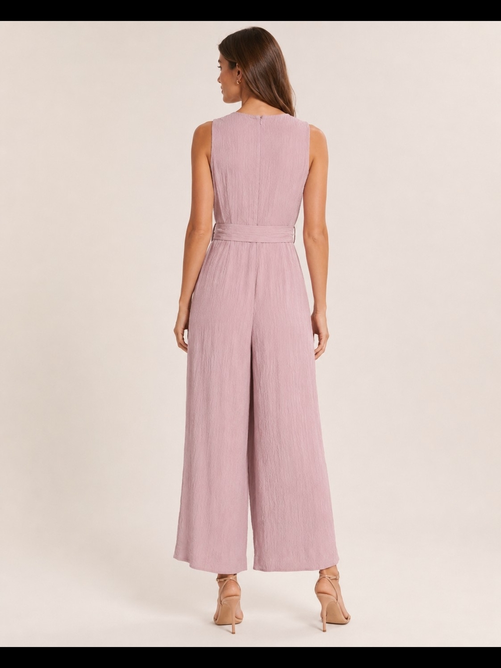 Calvin Klein Dusty Rose Wrap Tie Pants Jumpsuit Size 2 - Picture 3 of 12
